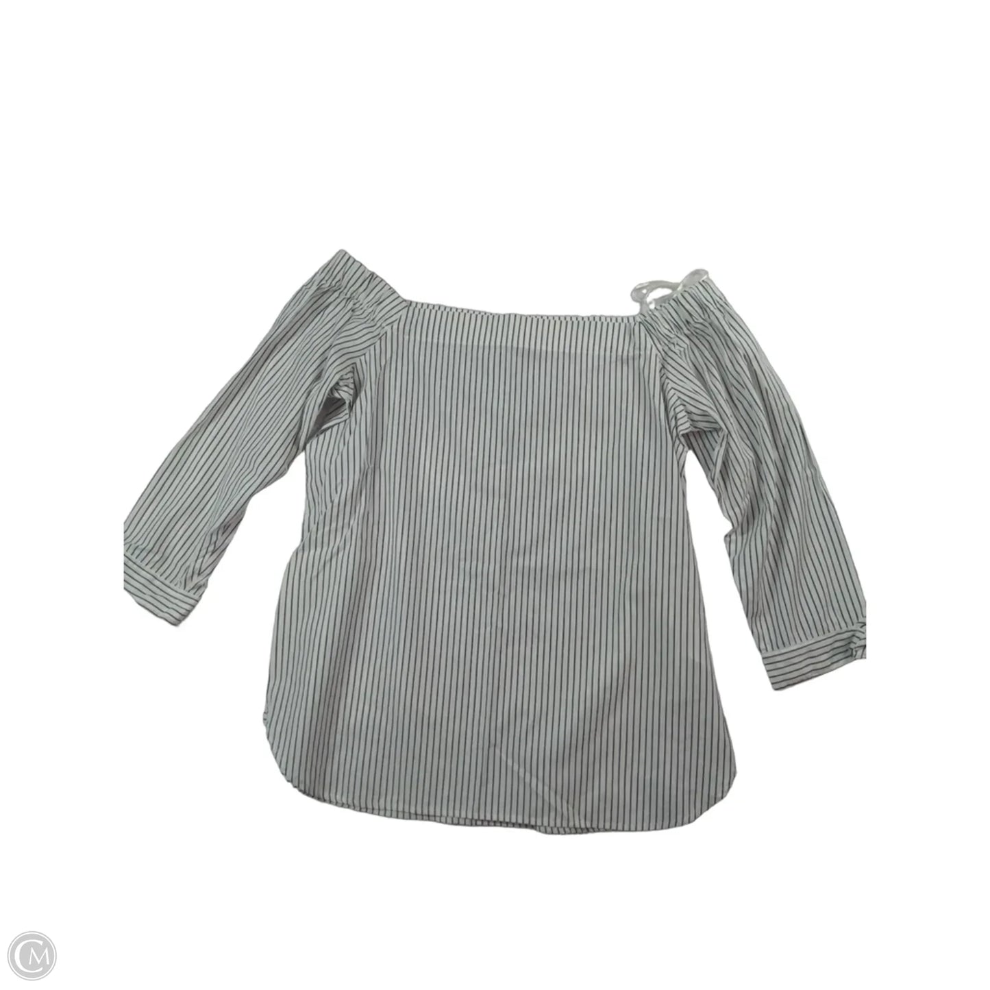 Blouse 3/4 Sleeve By Banana Republic In Striped Pattern, Size: S
