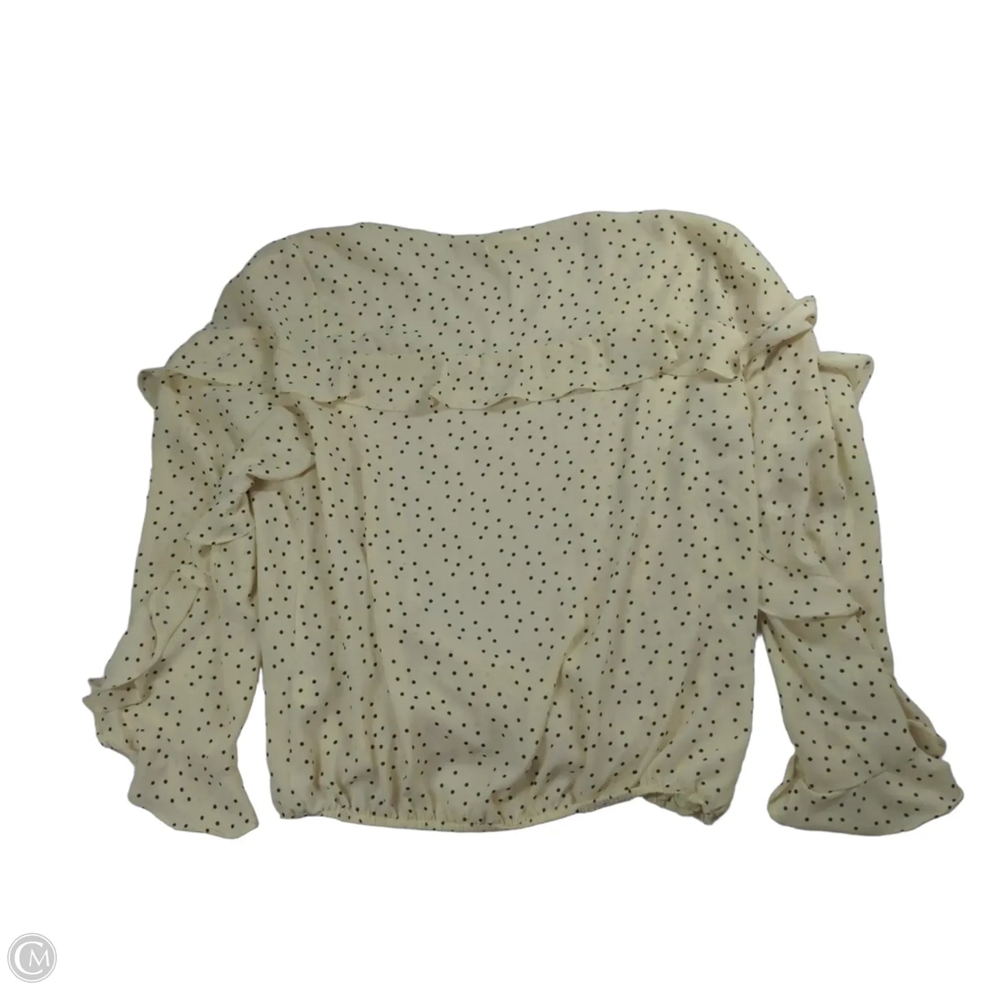 Blouse Long Sleeve By Max Studio In Polkadot Pattern, Size: Xl