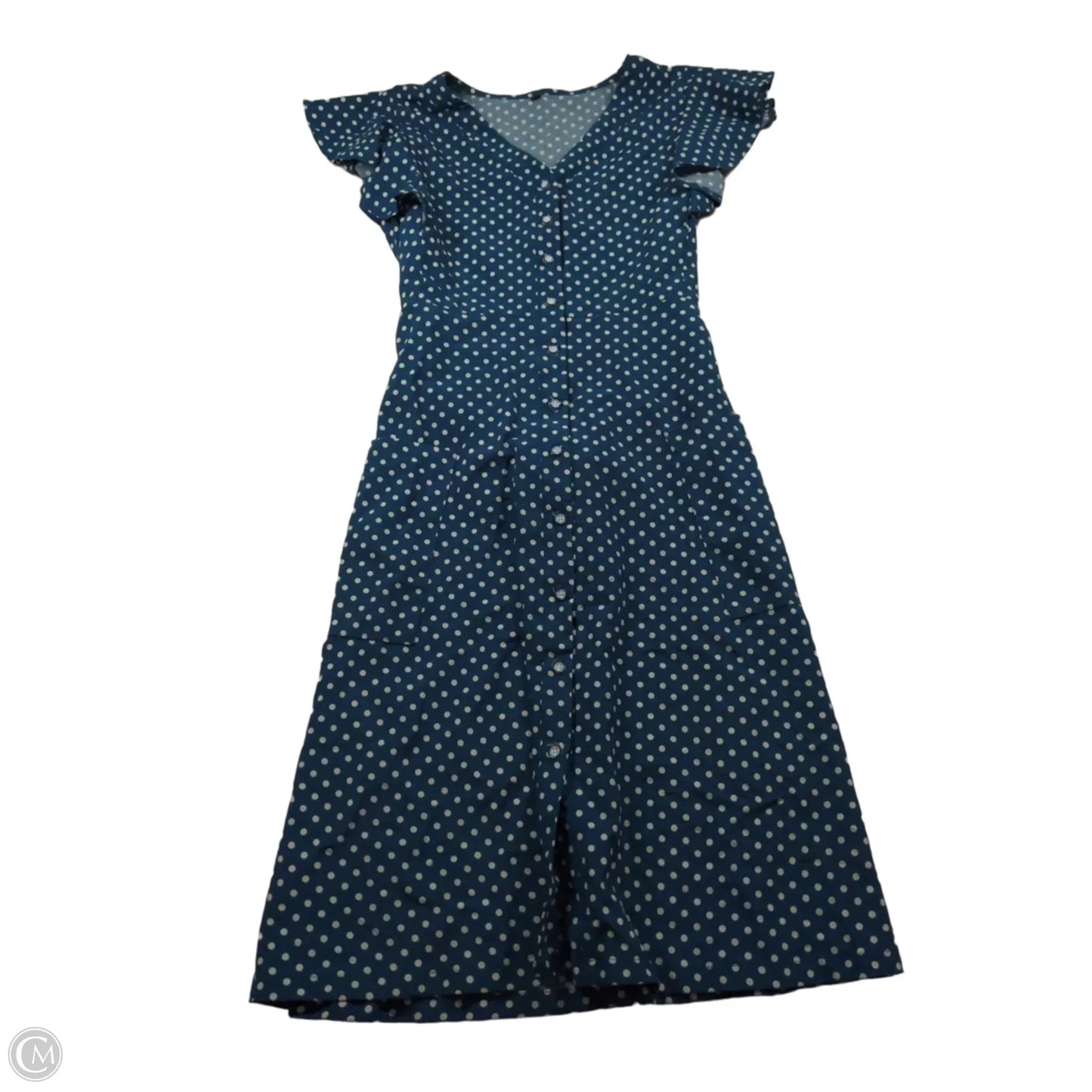 Dress Casual Midi By Clothes Mentor In Polkadot Pattern, Size: M