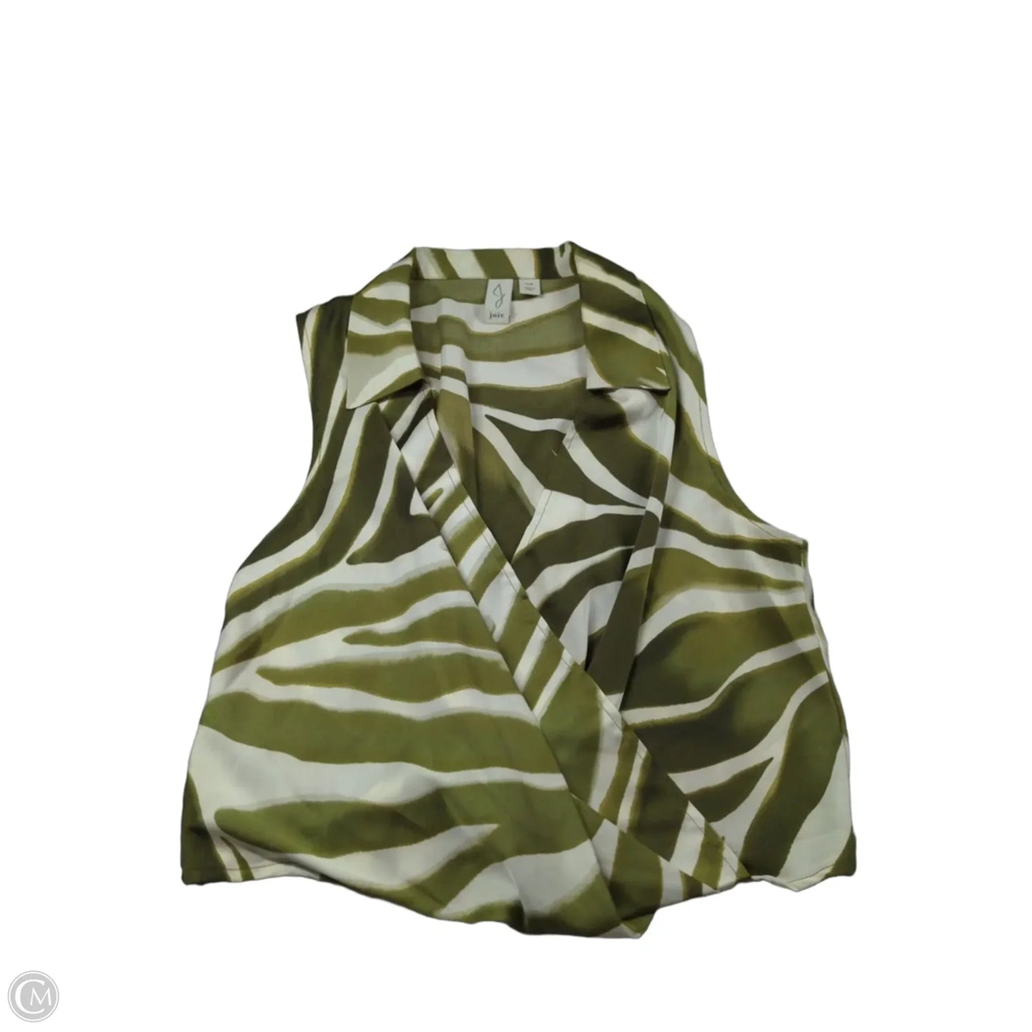 Top Sleeveless By Josie In Green & White, Size: Sp