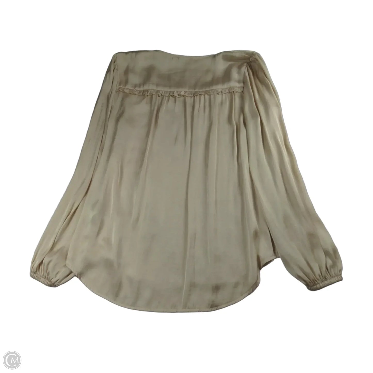 Top Long Sleeve By Tahari In Rose Gold, Size: M
