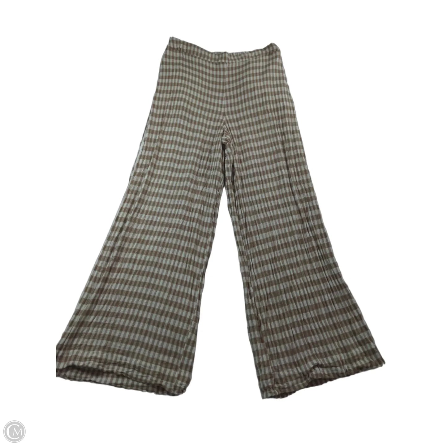 Pants Linen By Clothes Mentor In Brown & White, Size: M