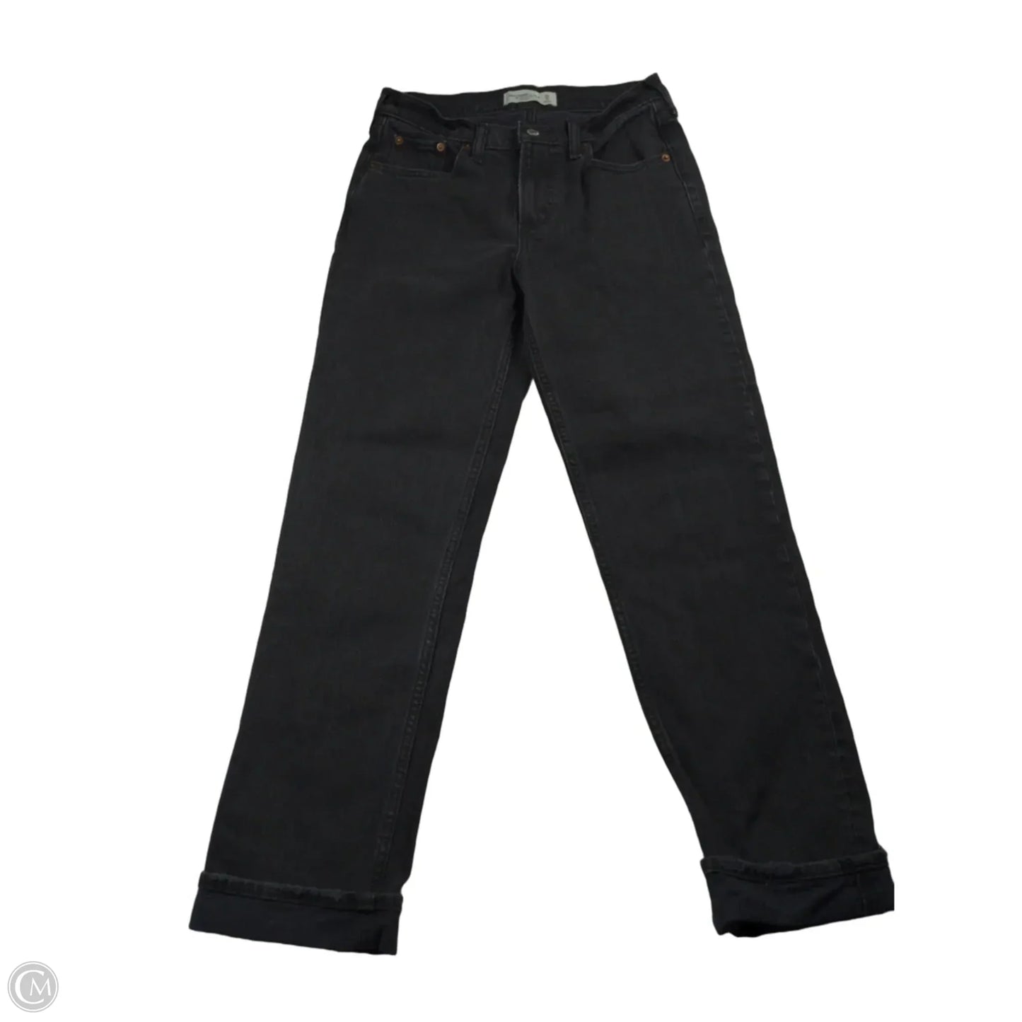 Jeans Straight By Abercrombie And Fitch In Black, Size: 26