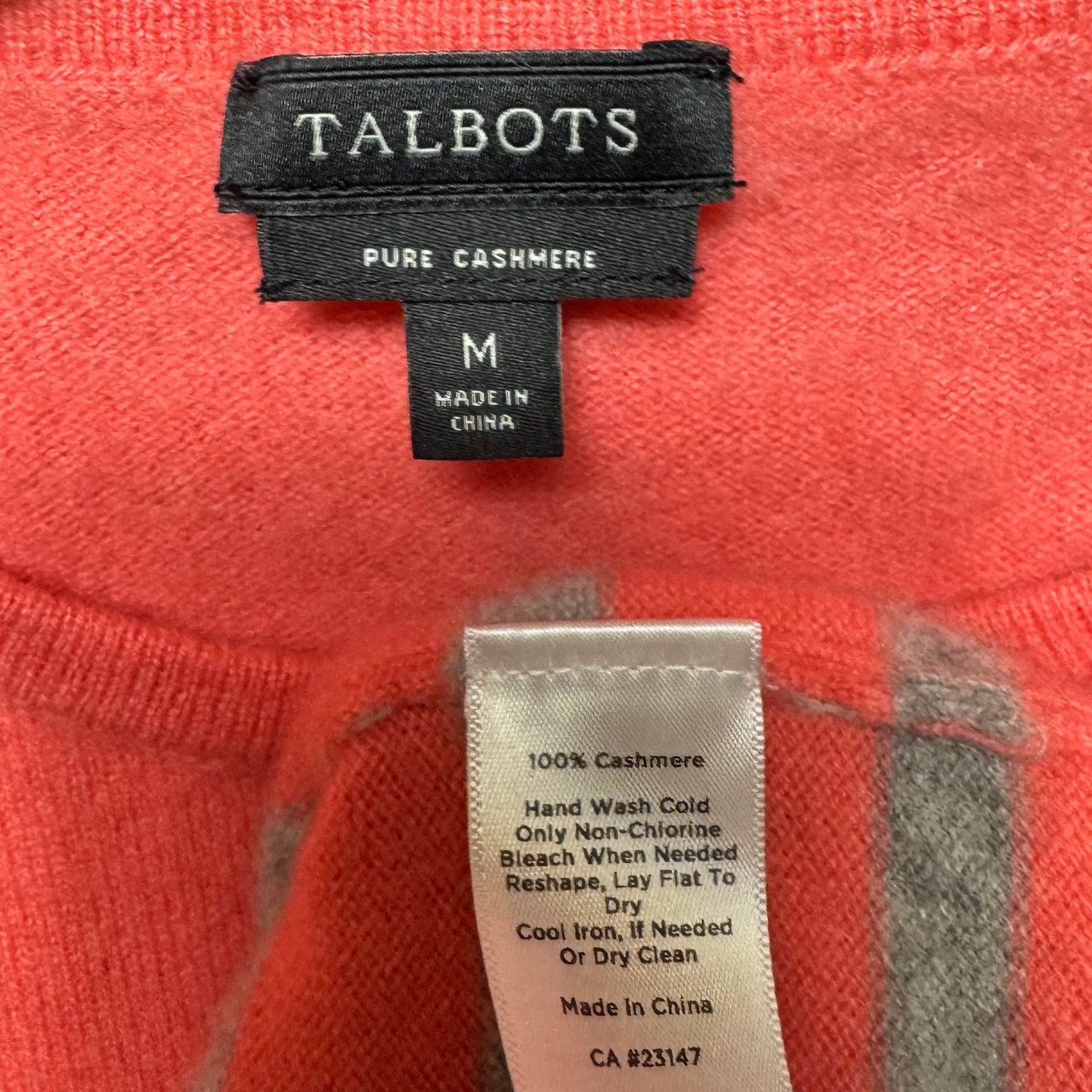 Sweater Cashmere By Talbots In Striped Pattern, Size: M