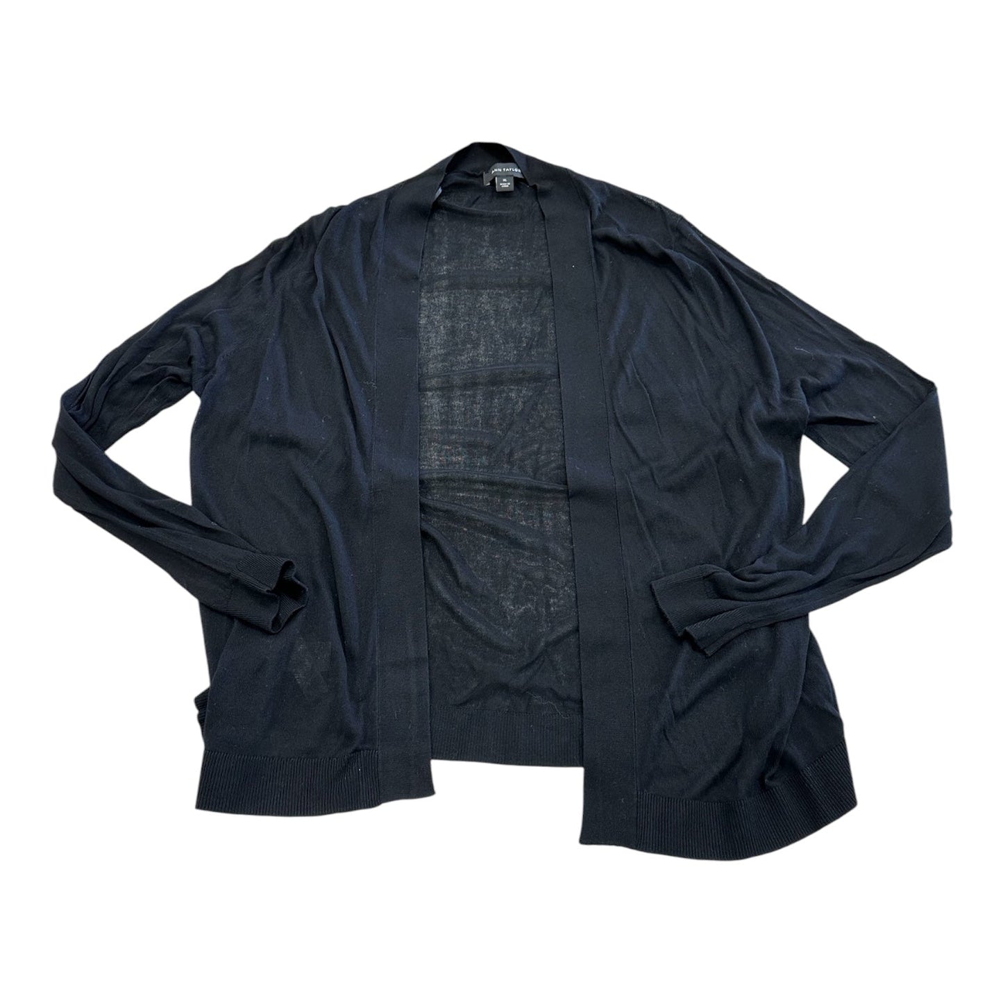 Cardigan By Ann Taylor In Black, Size:Xl