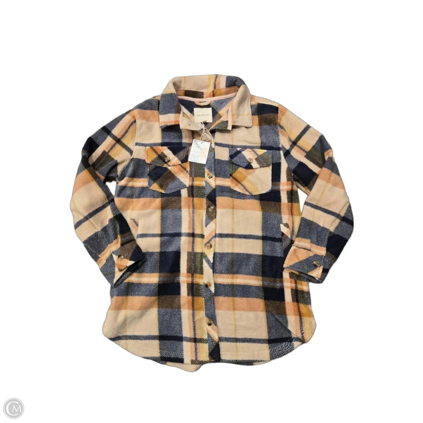 Jacket Shirt By Thread And Supply In Blue & Orange, Size: Xl