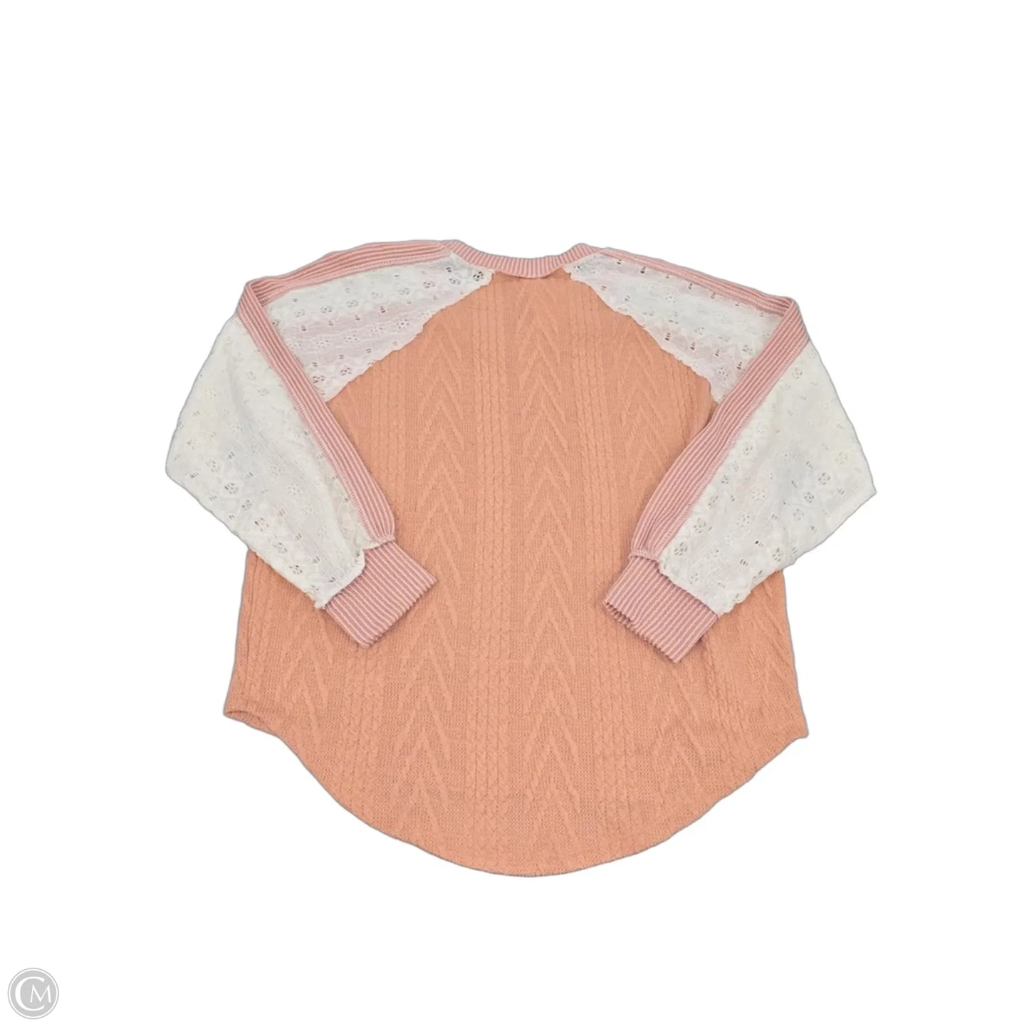 Top Long Sleeve By 7th Ray In Peach, Size: S