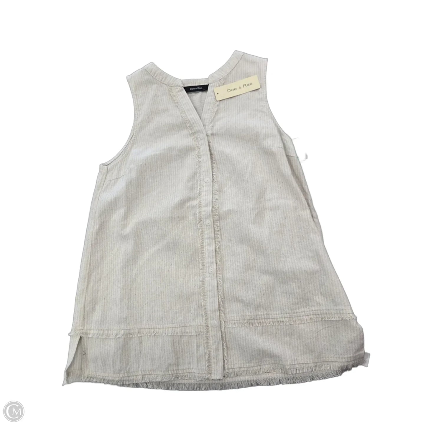 Top Sleeveless By Doe & Rae In Beige, Size: S