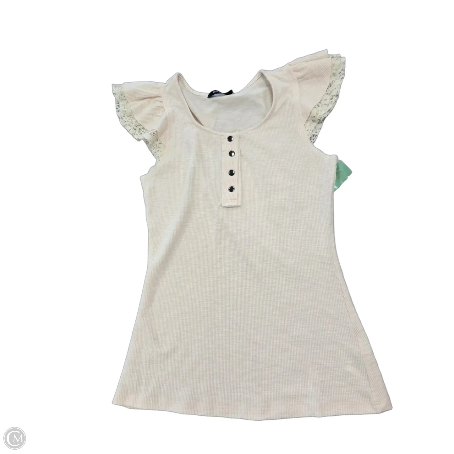 Top Short Sleeve By Doe & Rae In Cream, Size: S