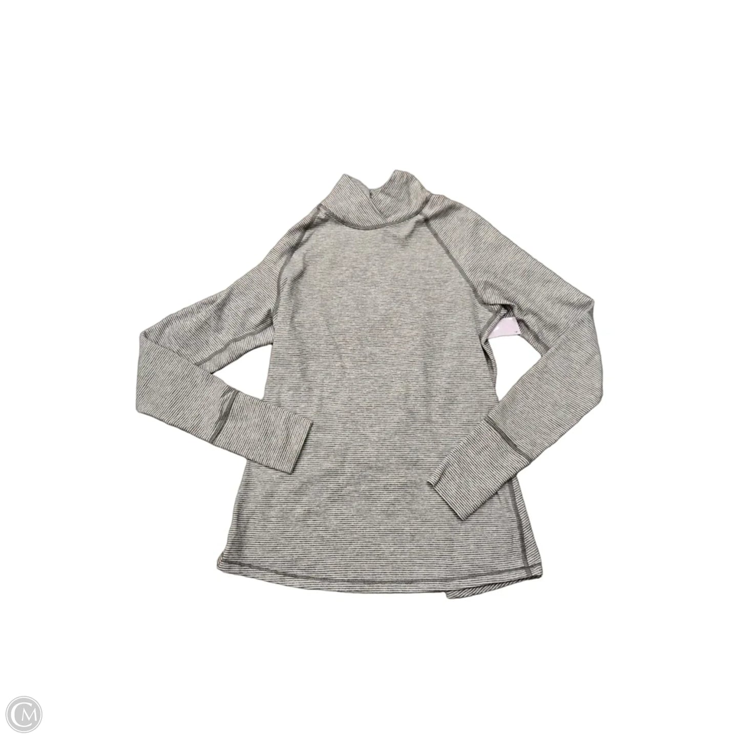 Athletic Top Long Sleeve Collar By Lululemon In Grey, Size: 4
