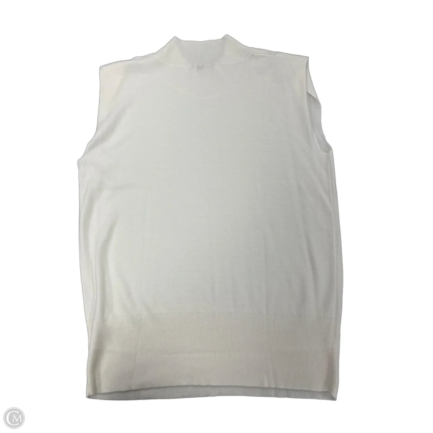 Top Sleeveless By Cmf In White, Size: L