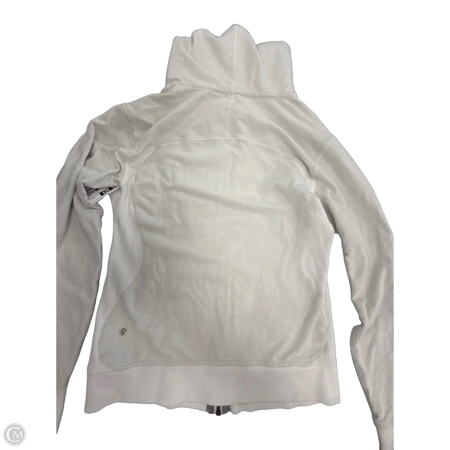 Athletic Top Long Sleeve Hoodie By Lululemon In White, Size: 6