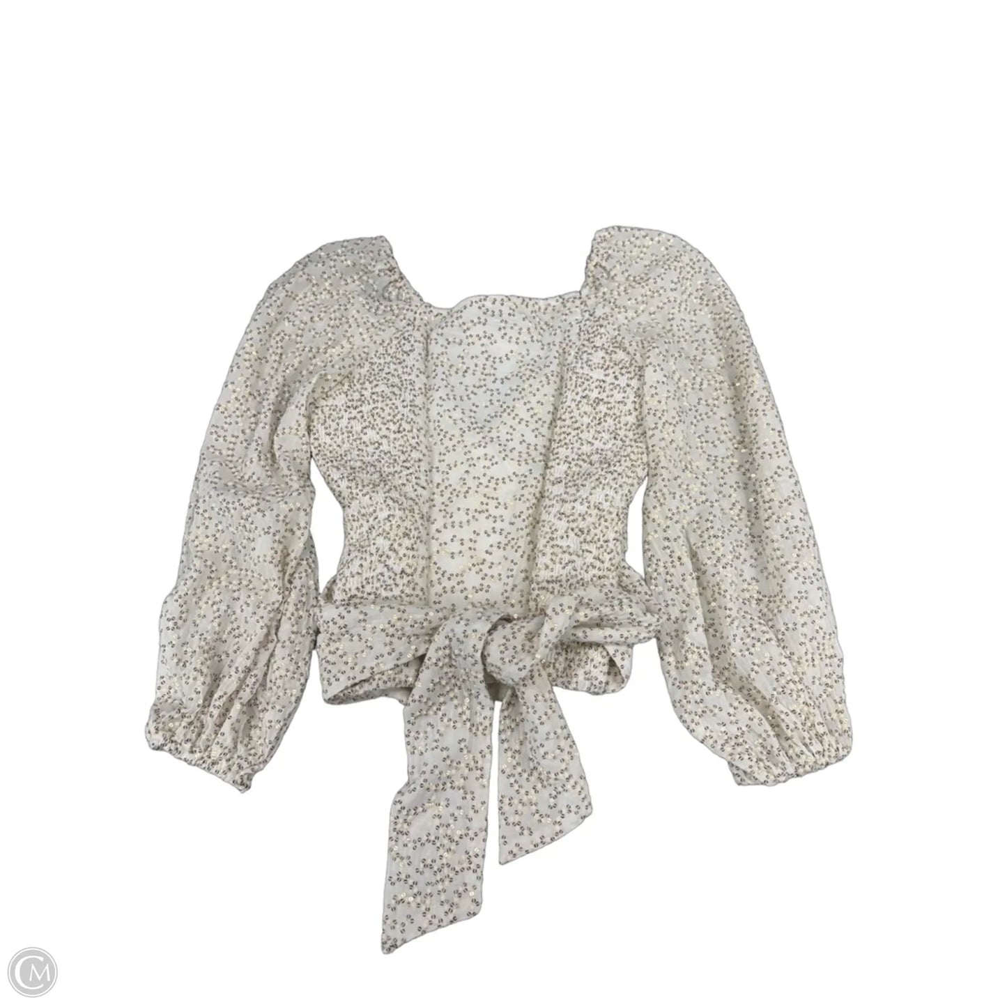 Top Long Sleeve By Anthropologie In Cream, Size: Xs