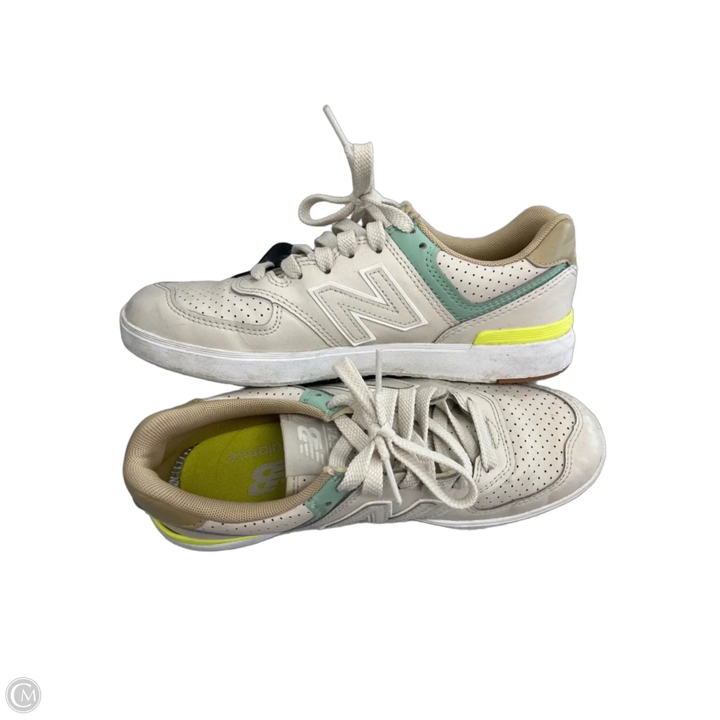 Shoes Sneakers By New Balance In Green & Tan, Size: 7.5