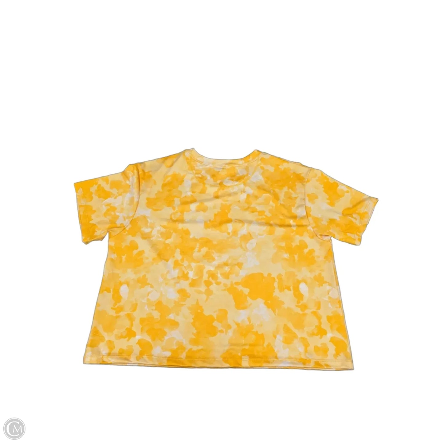 Top Short Sleeve By Cme In Yellow, Size: S