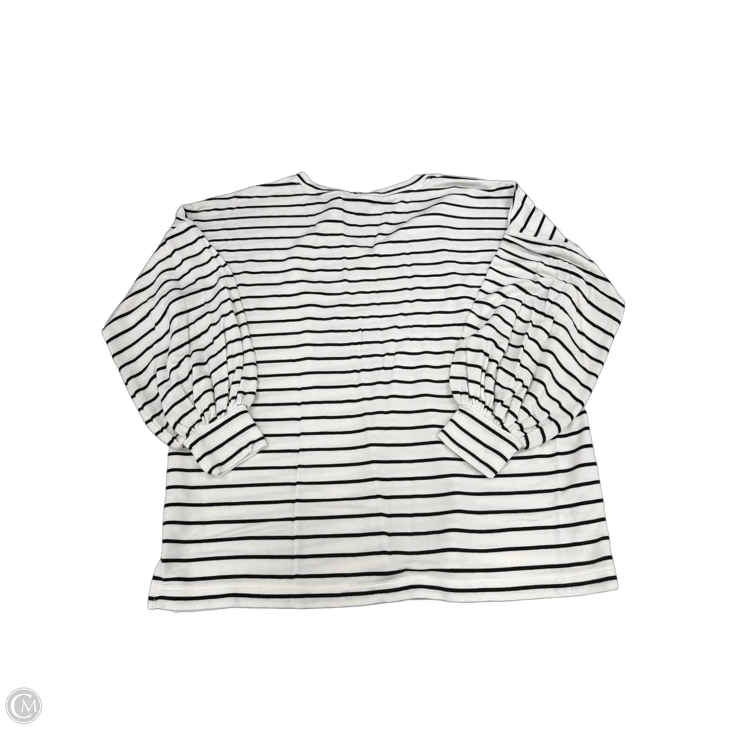 Top Long Sleeve By Cabi In Black & White, Size: S