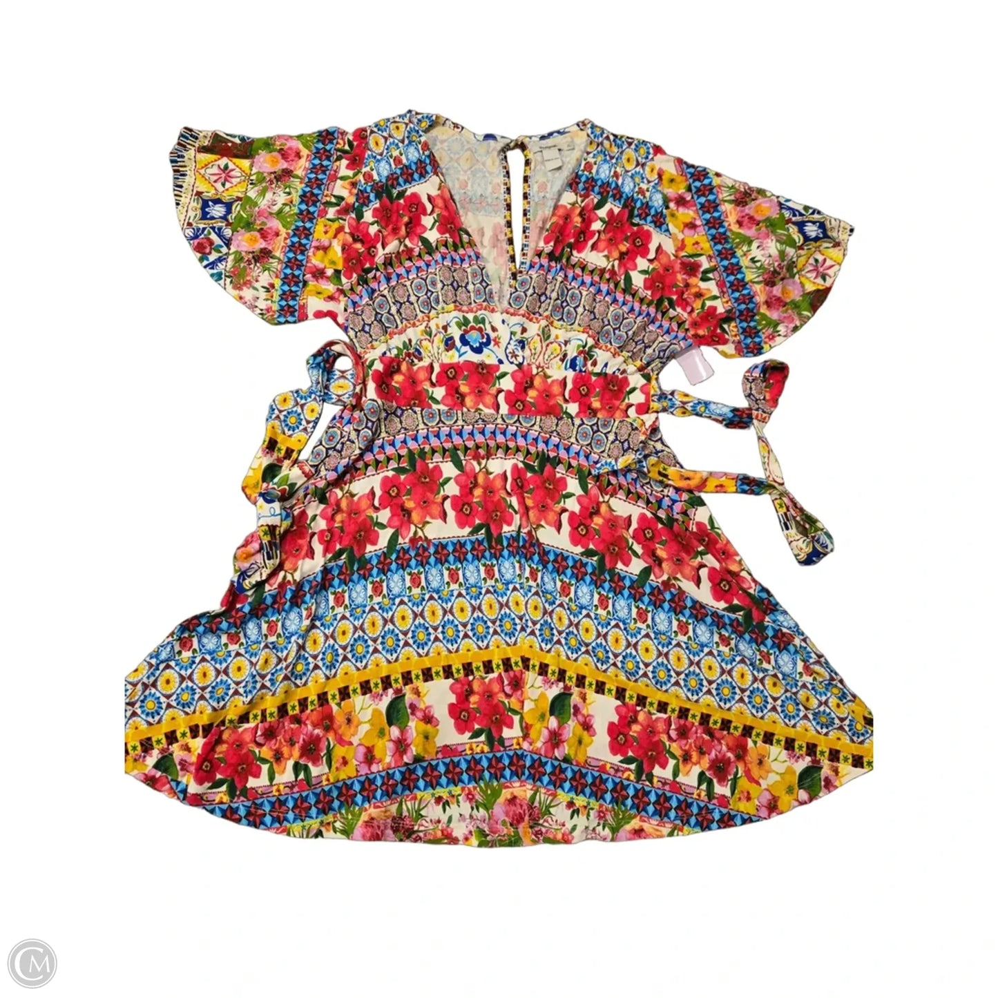 Dress Casual Short By Desigual In Floral Print, Size: Xl