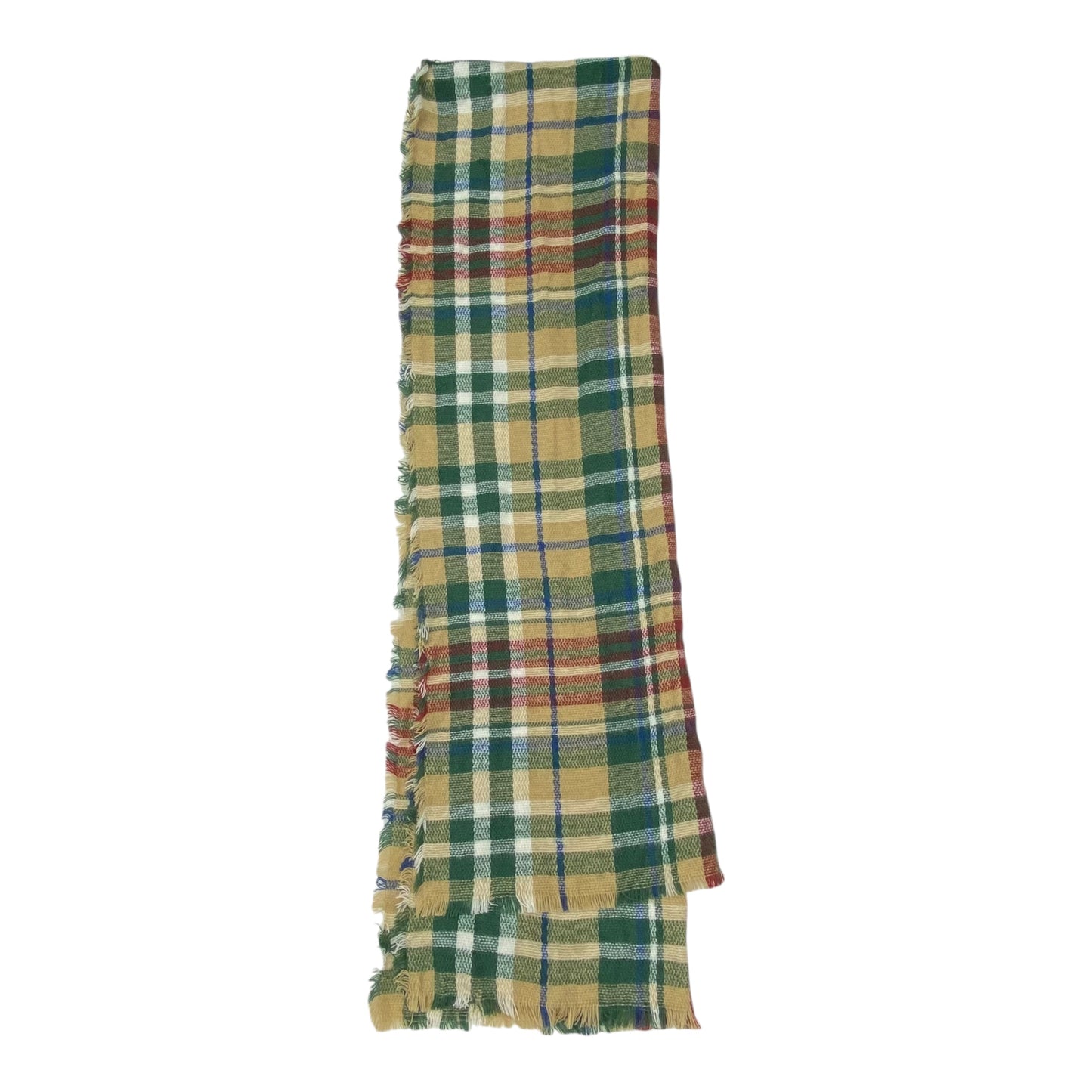 Scarf Long By Clothes Mentor In Plaid Pattern