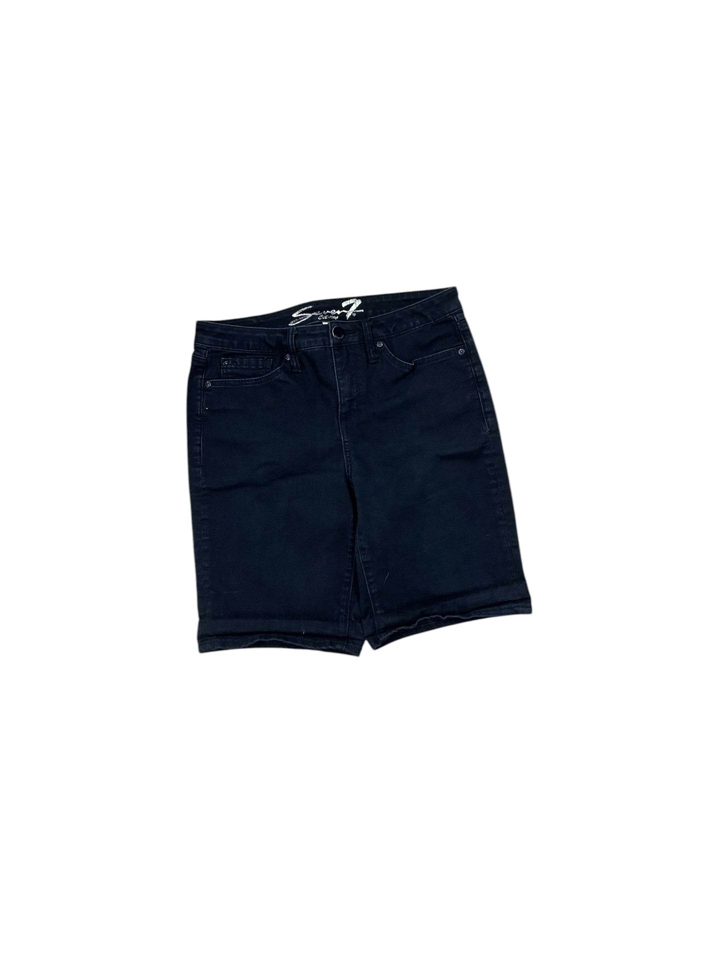 Shorts By Seven 7 In Black Denim, Size:8