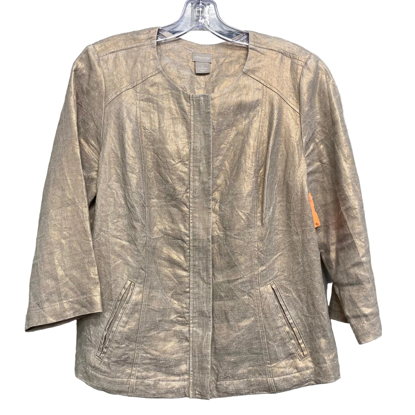 Blazer By Chicos In Gold, Size:Xs