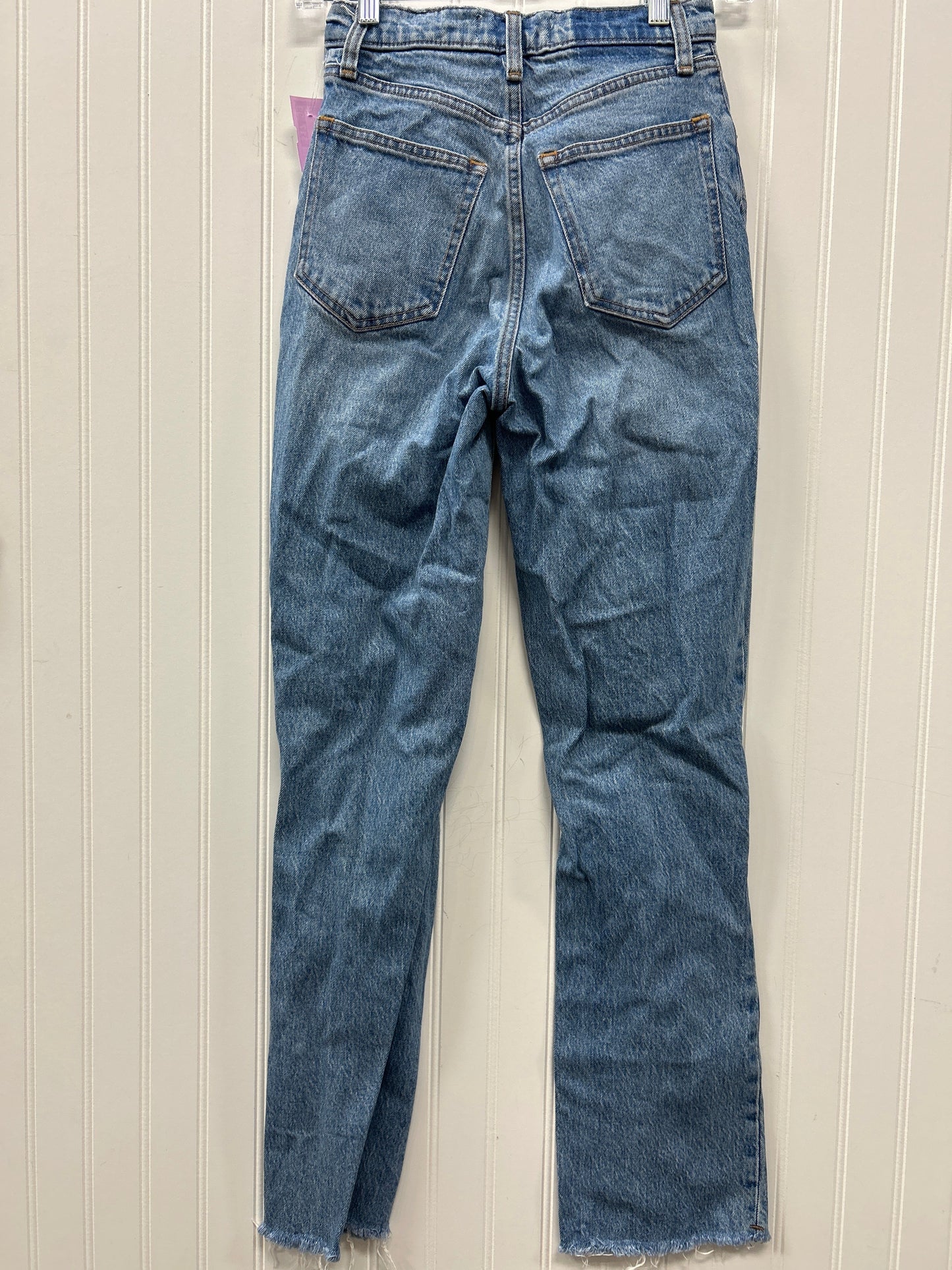 Jeans Straight By Abercrombie And Fitch In Blue Denim, Size:0