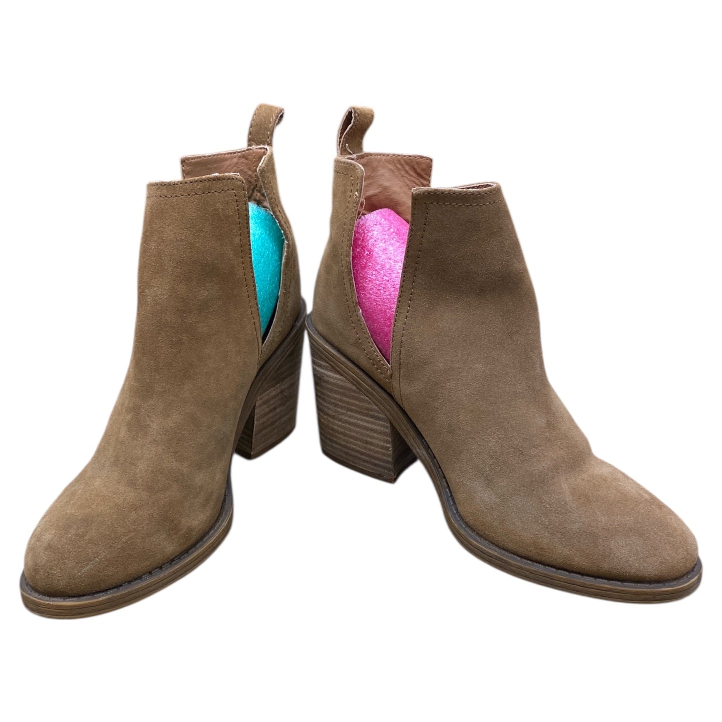 Boots Ankle Heels By Steve Madden In Brown, Size:8