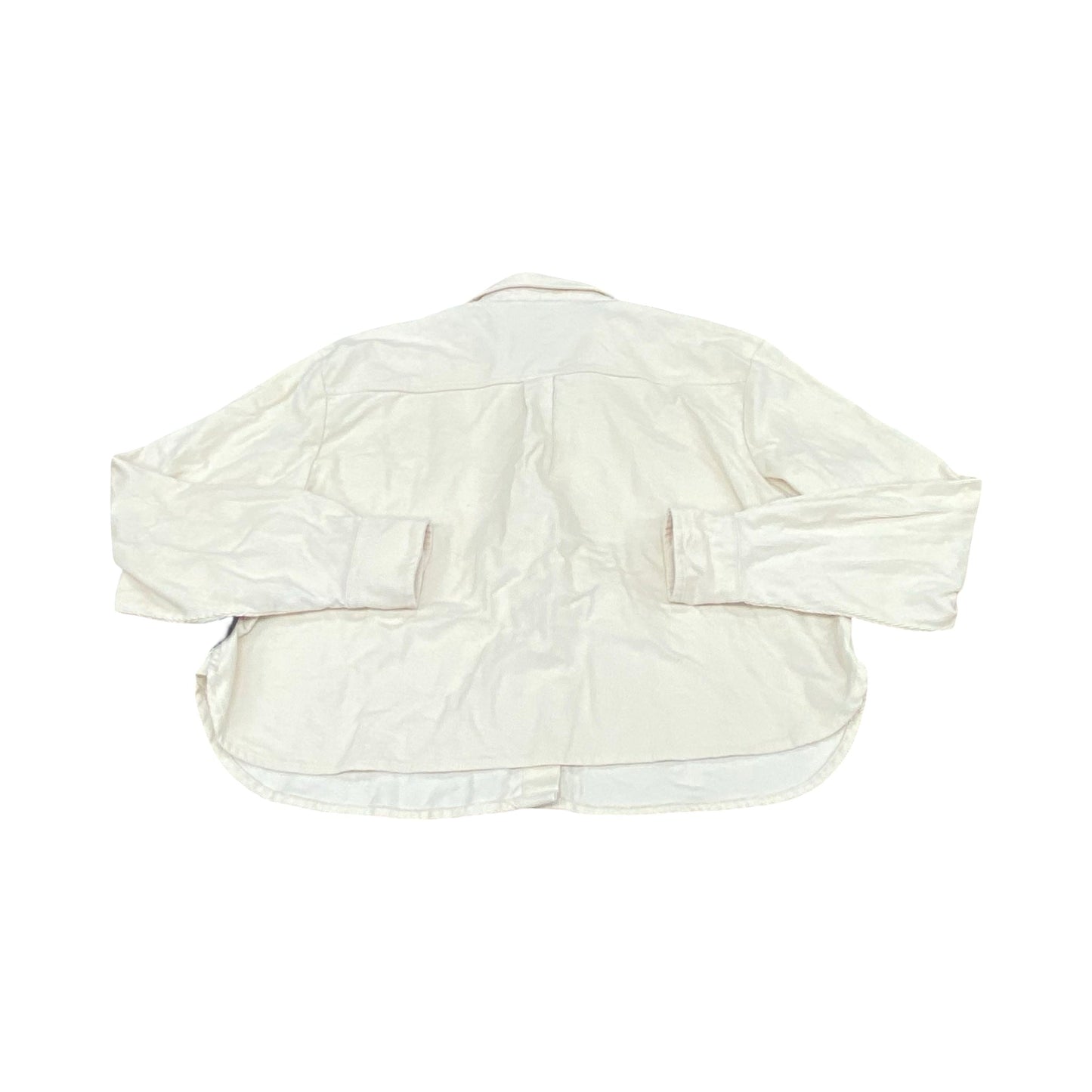 Jacket Shirt By Old Navy In Cream, Size:M