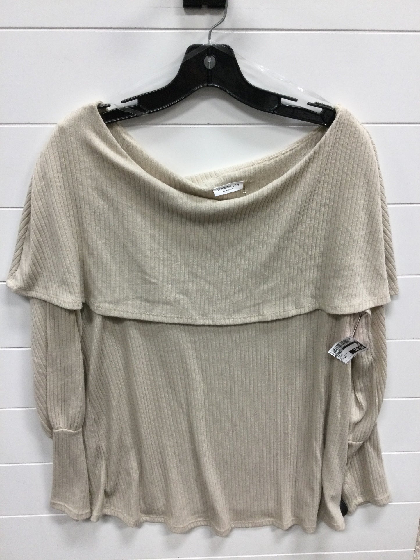 Top Ls By Chicsoul In Cream, Size:Xl