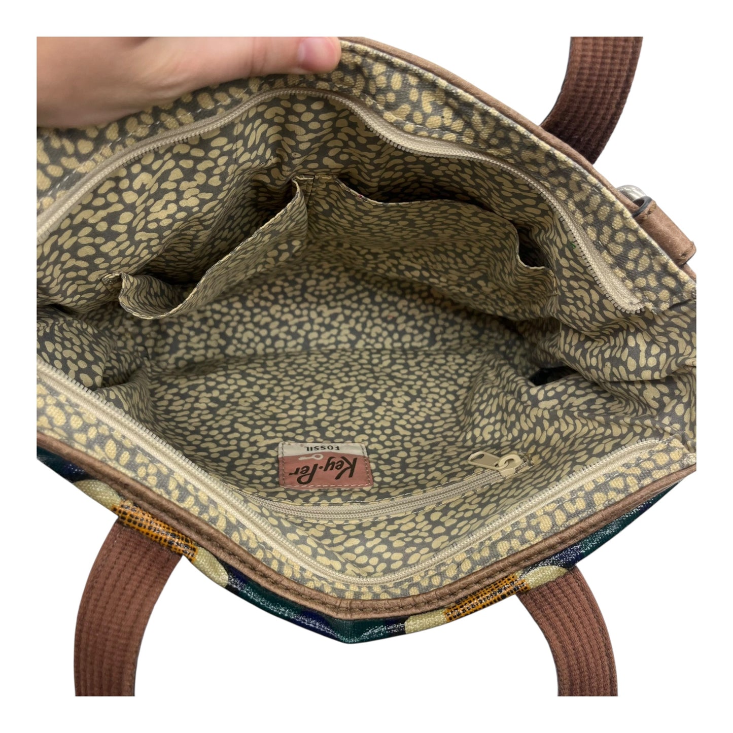 Handbag By Fossil In Floral Print, Size:Medium