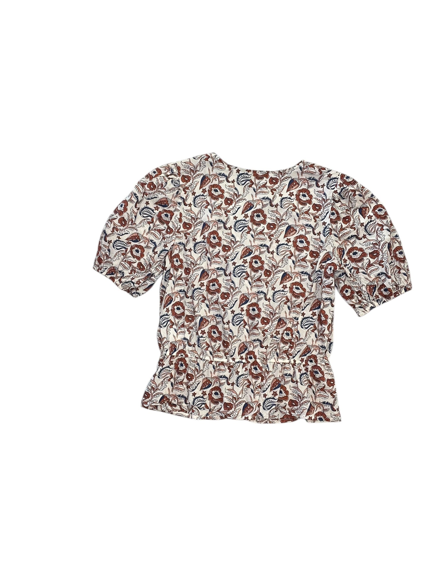 Blouse Ss By Banana Republic In Floral Print, Size:S