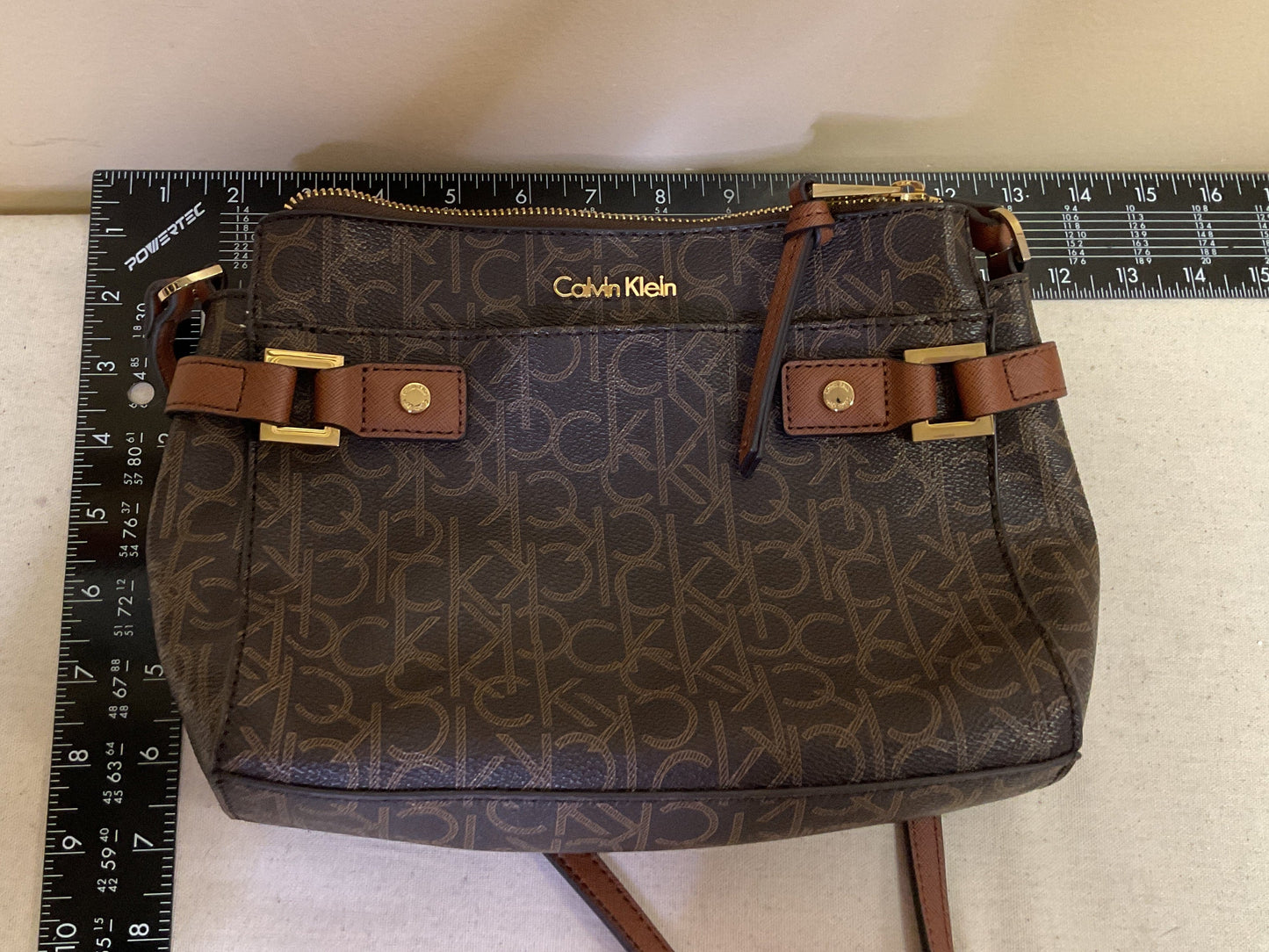 Crossbody By Calvin Klein In Brown, Size:Medium