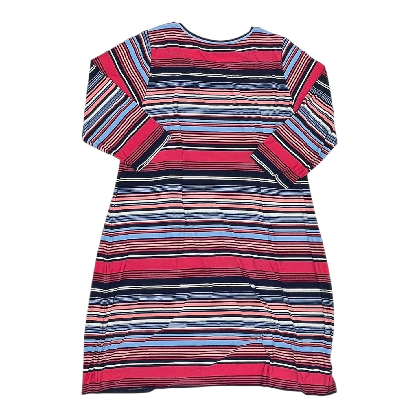 Dress Casual Midi By Avenue In Blue & Pink, Size:2X