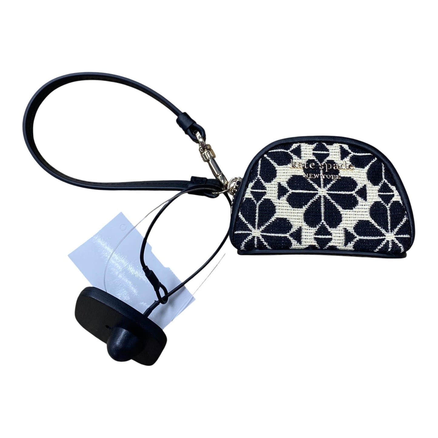 Key Chain Designer By Kate Spade In Black & Cream