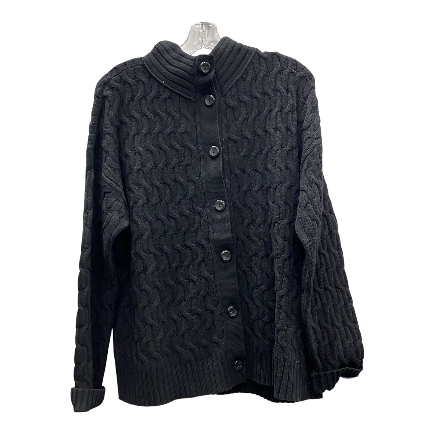 Sweater Cardigan By J. Jill In Black, Size:M