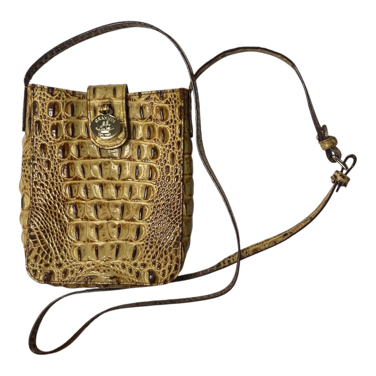 Crossbody Designer By Brahmin In Brown, Size:Small