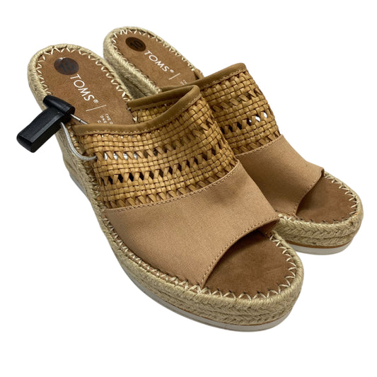 Shoes Heels Wedge By Toms In Brown & Tan, Size:10