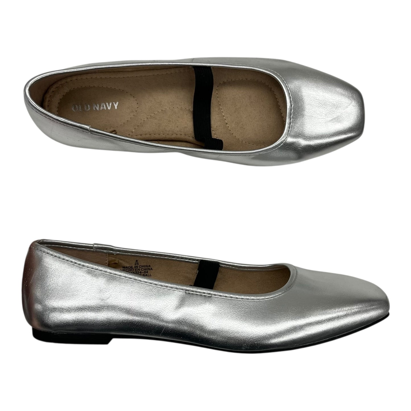 Shoes Flats By Old Navy In Silver, Size:8