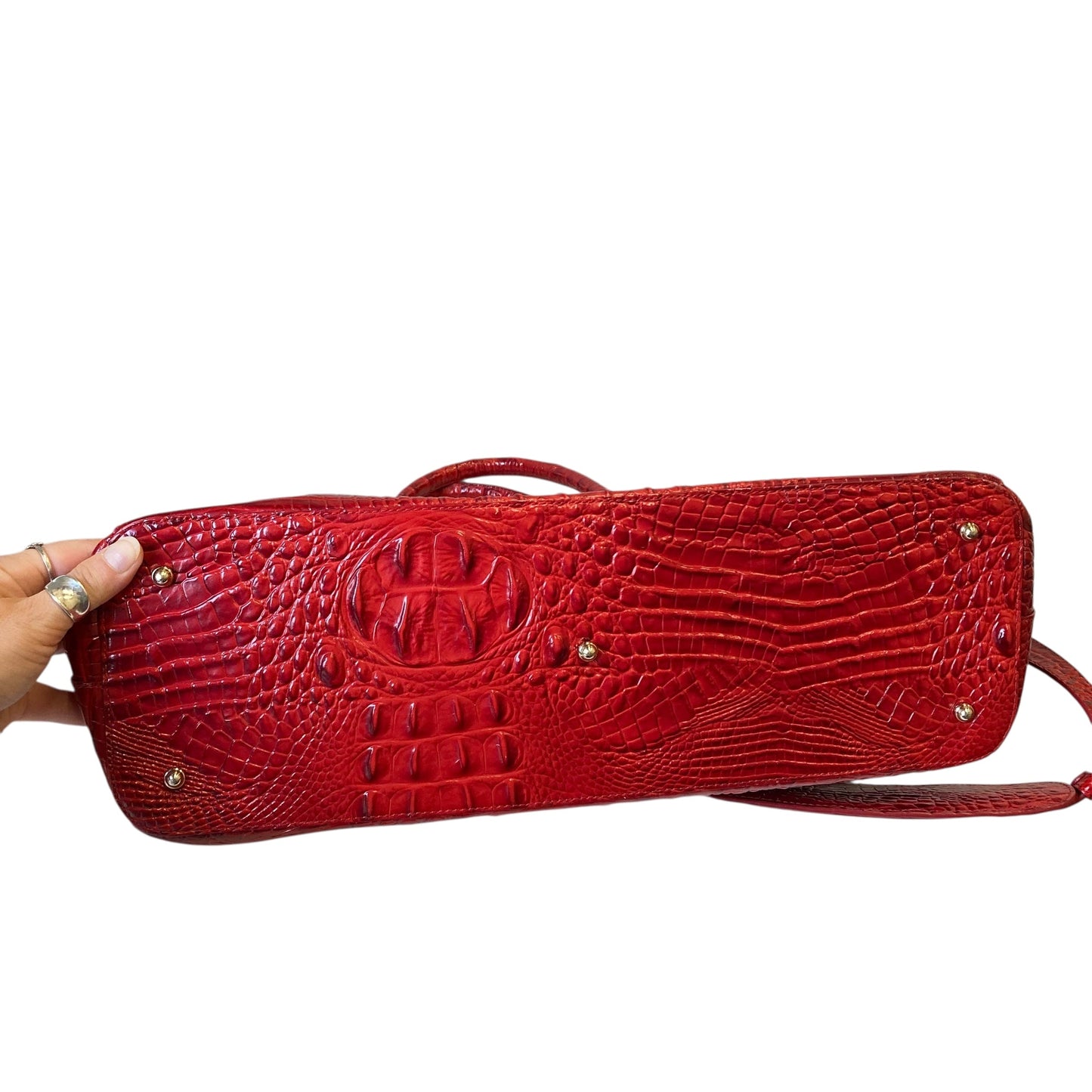 Handbag Designer By Brahmin In Red, Size:Large