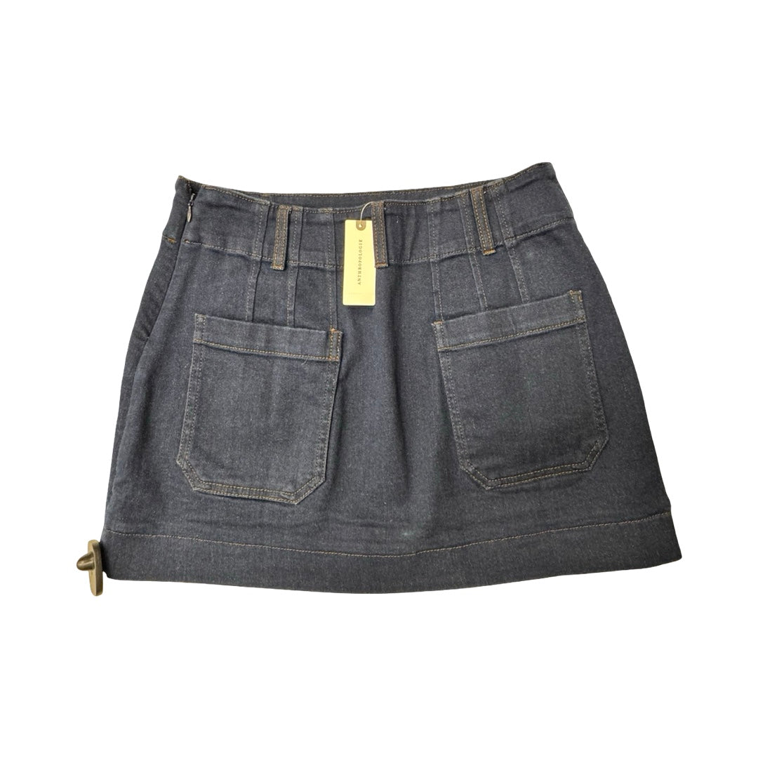 Skirt Midi By Maeve In Blue Denim, Size:S