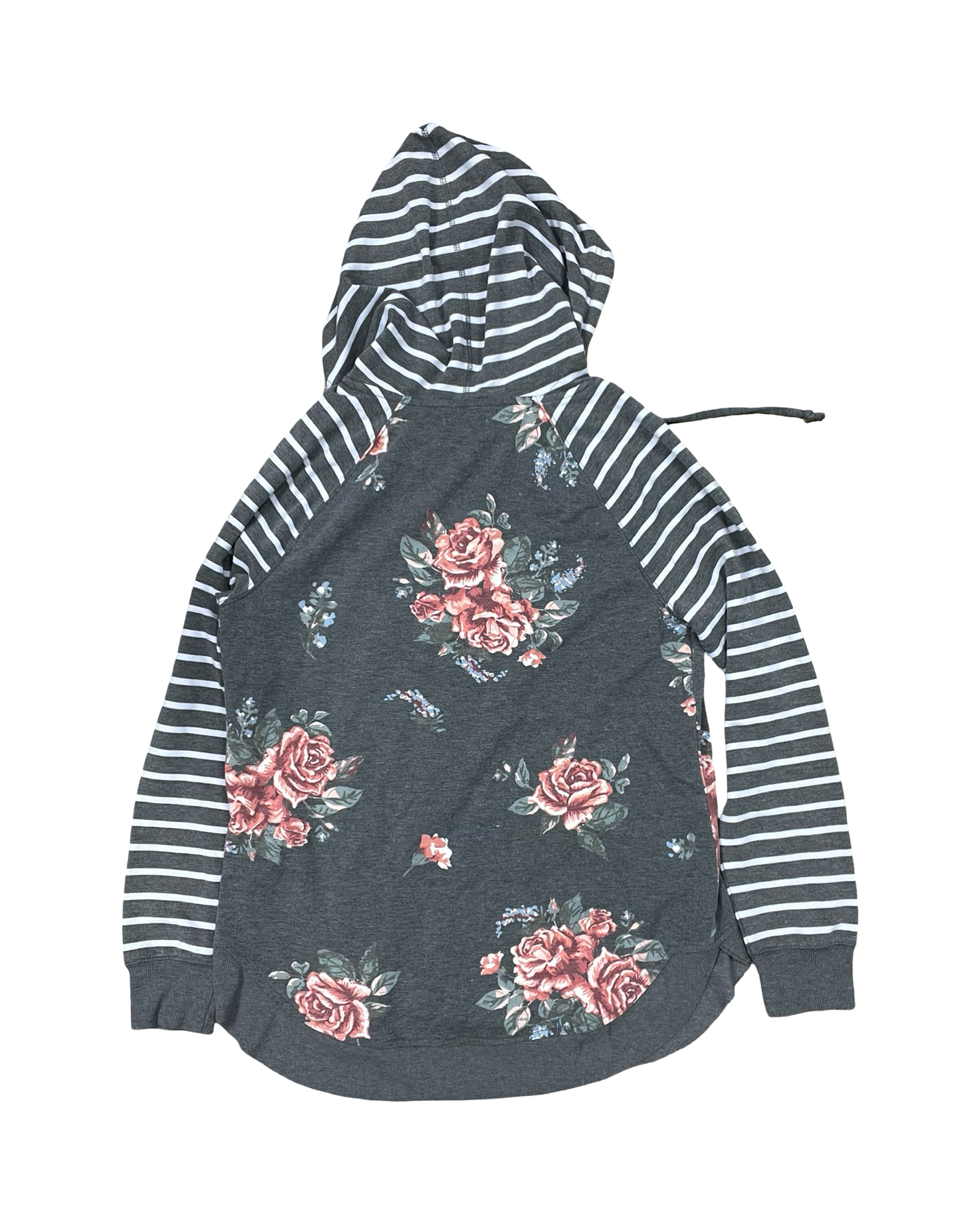 Sweatshirt Hoodie By Maurices In Grey & White, Size:M