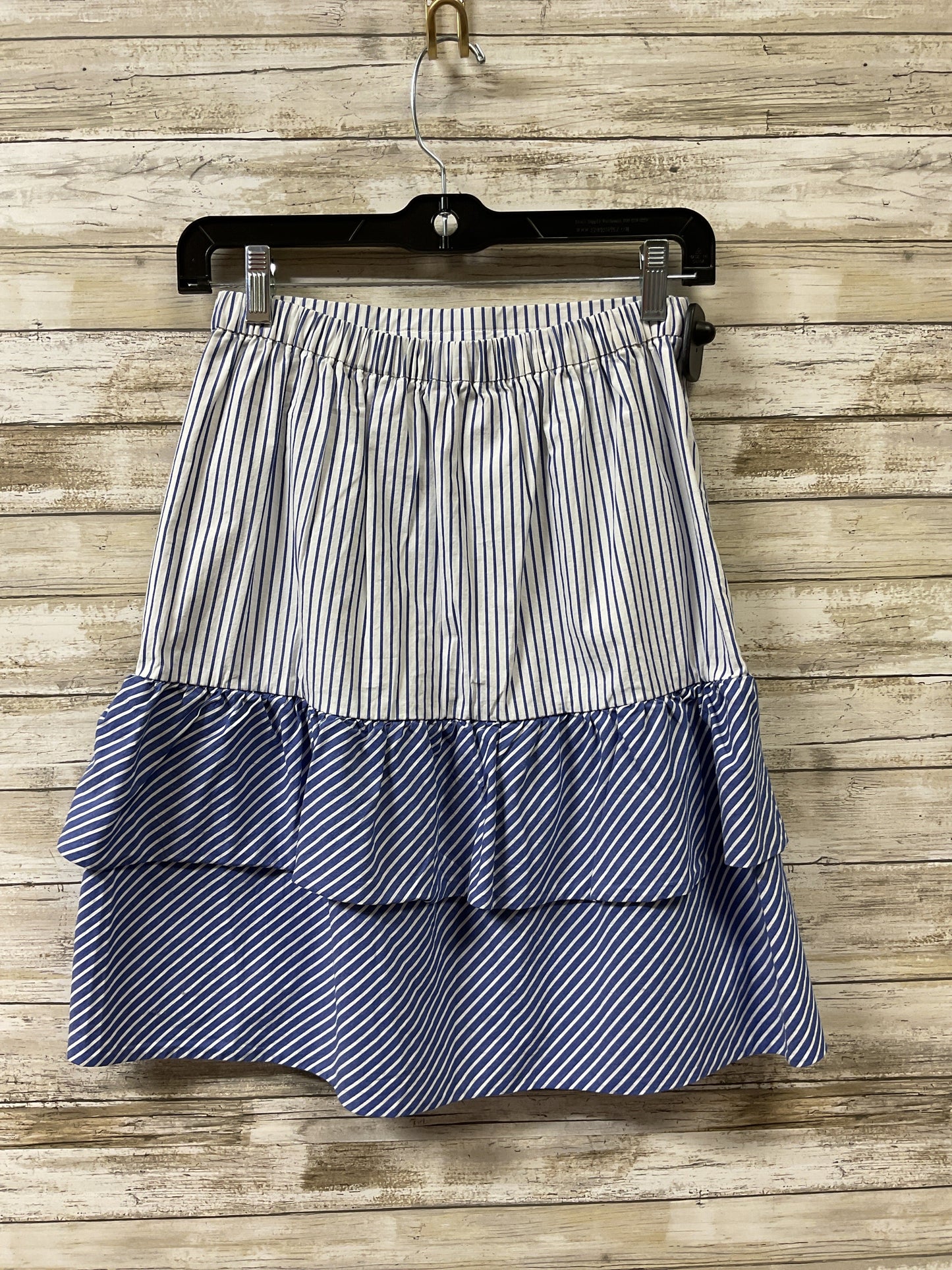 Skirt Mini & Short By J. Crew In Blue & White, Size:0