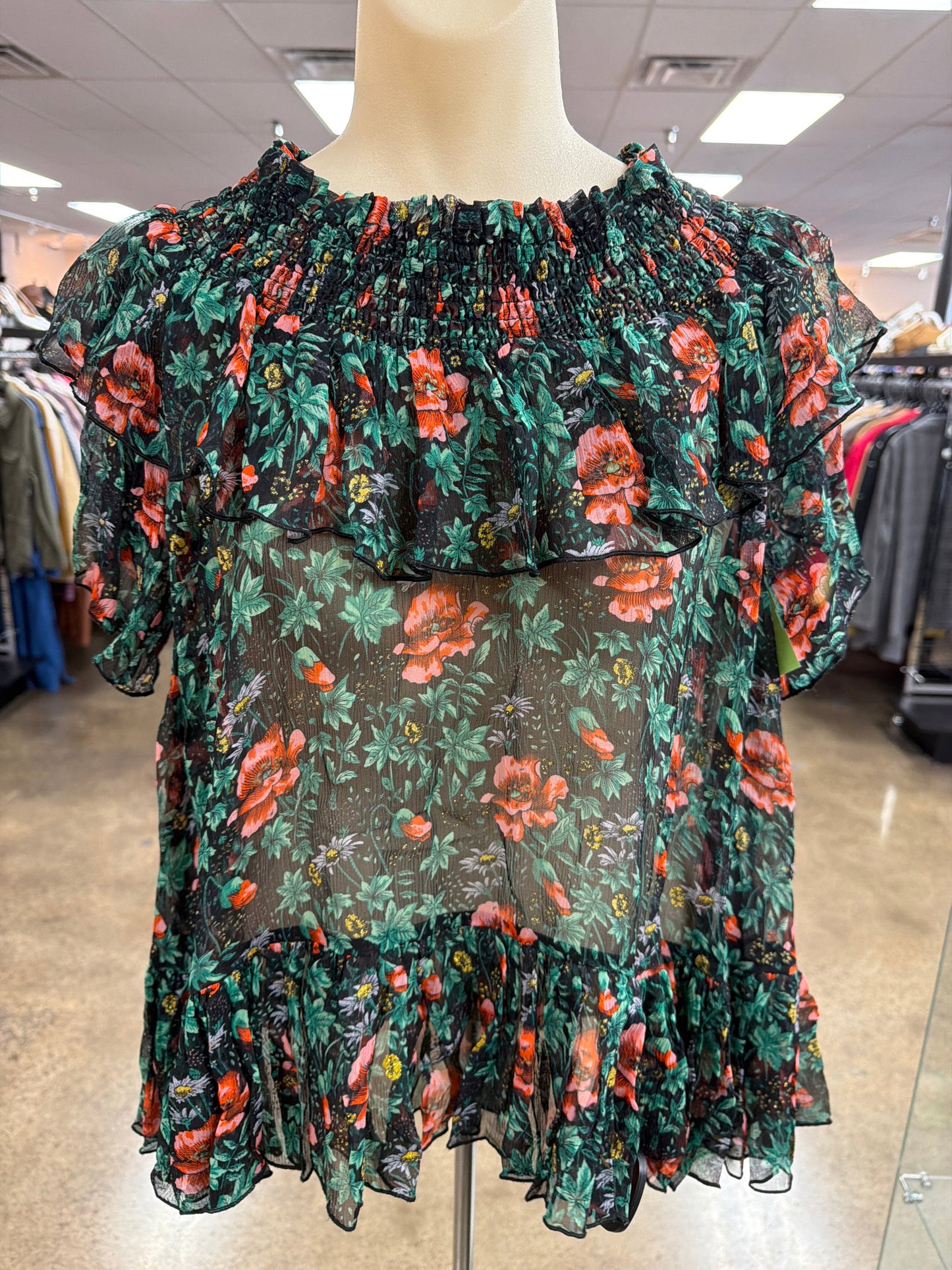 Top Ss By Cma In Floral Print, Size:M