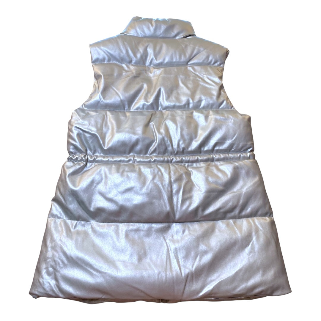 Vest Puffer & Quilted By Fashion Nova In Silver, Size:Xl