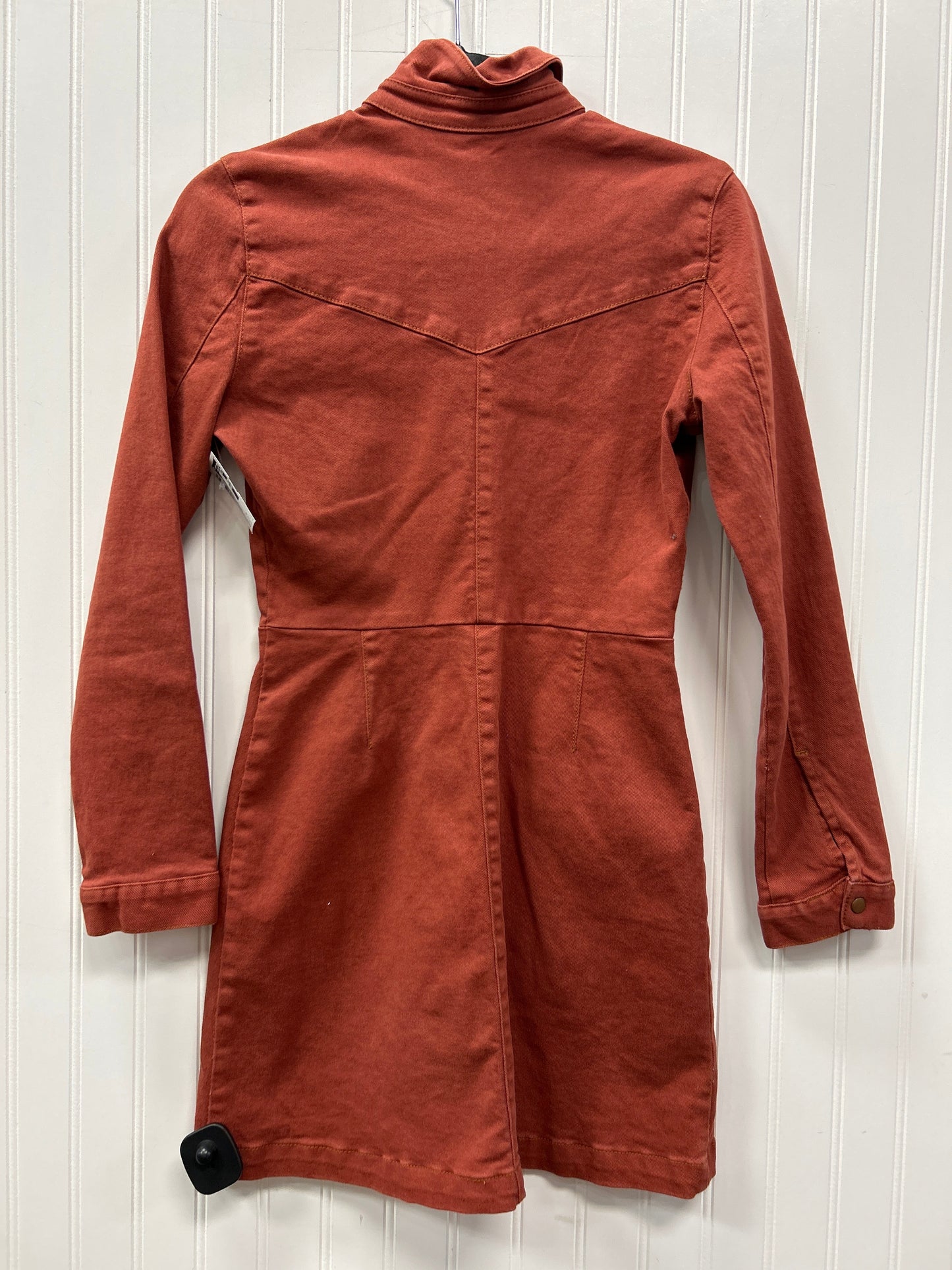 Dress Casual Midi By Asos In Orange Denim, Size:8