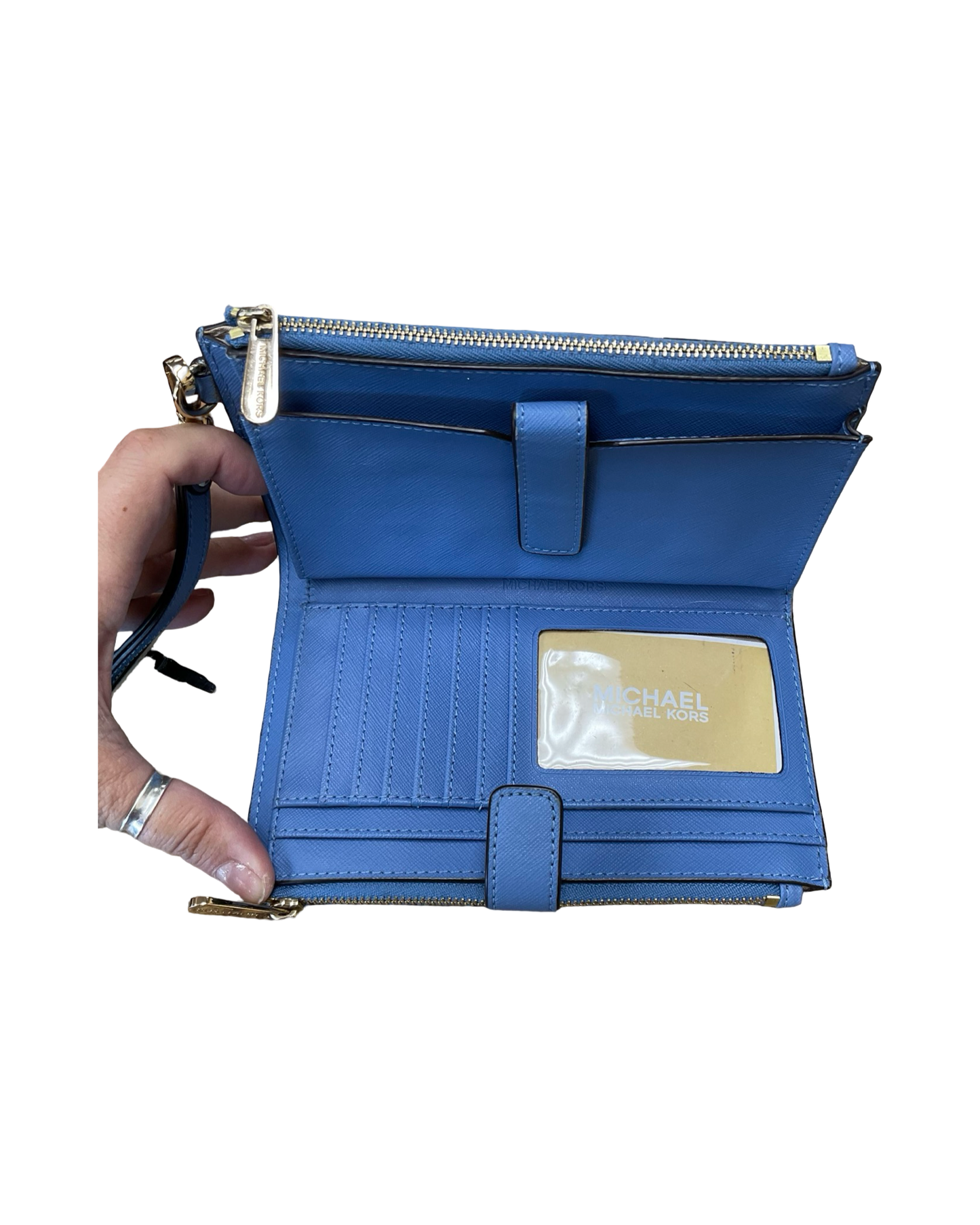 Wristlet Designer By Michael Kors In Blue, Size:Medium