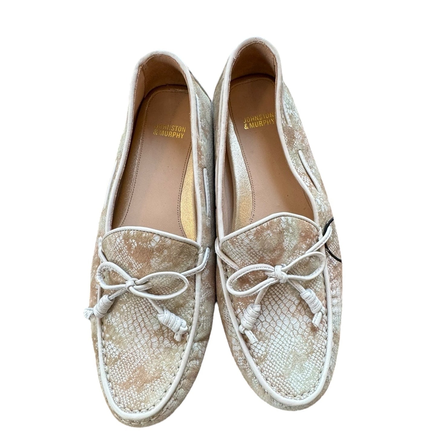 Shoes Flats By Johnston & Murphy In Snakeskin Print, Size:7