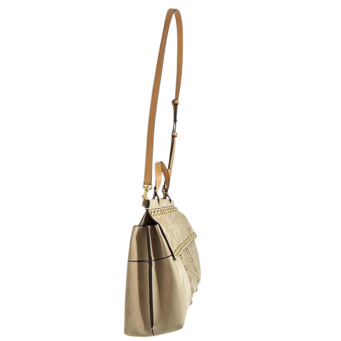 Block-T Studded Satchel
Designer By Tory Burch, Size: Medium