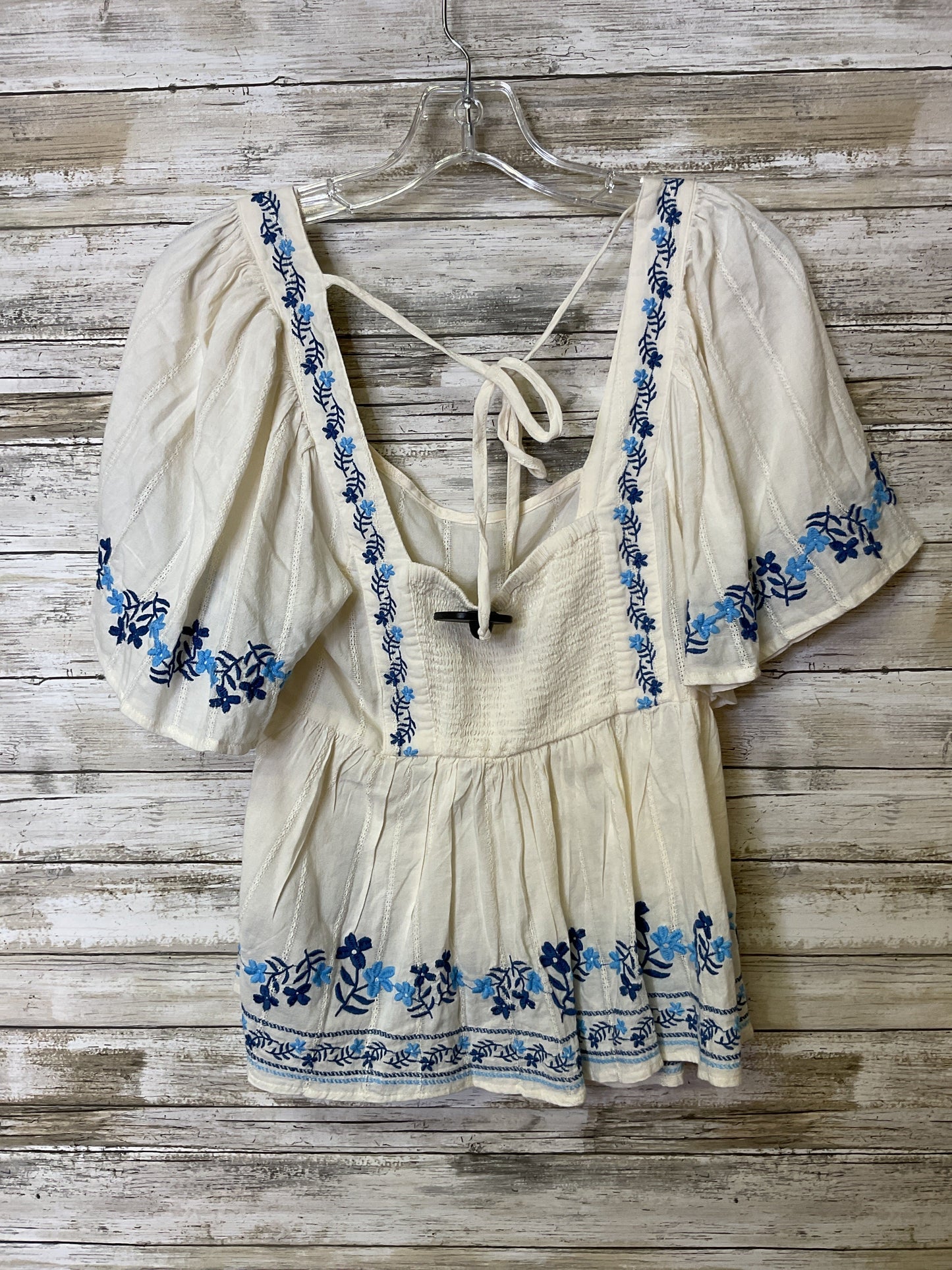 Top Ss By Old Navy In Blue & Cream, Size:L