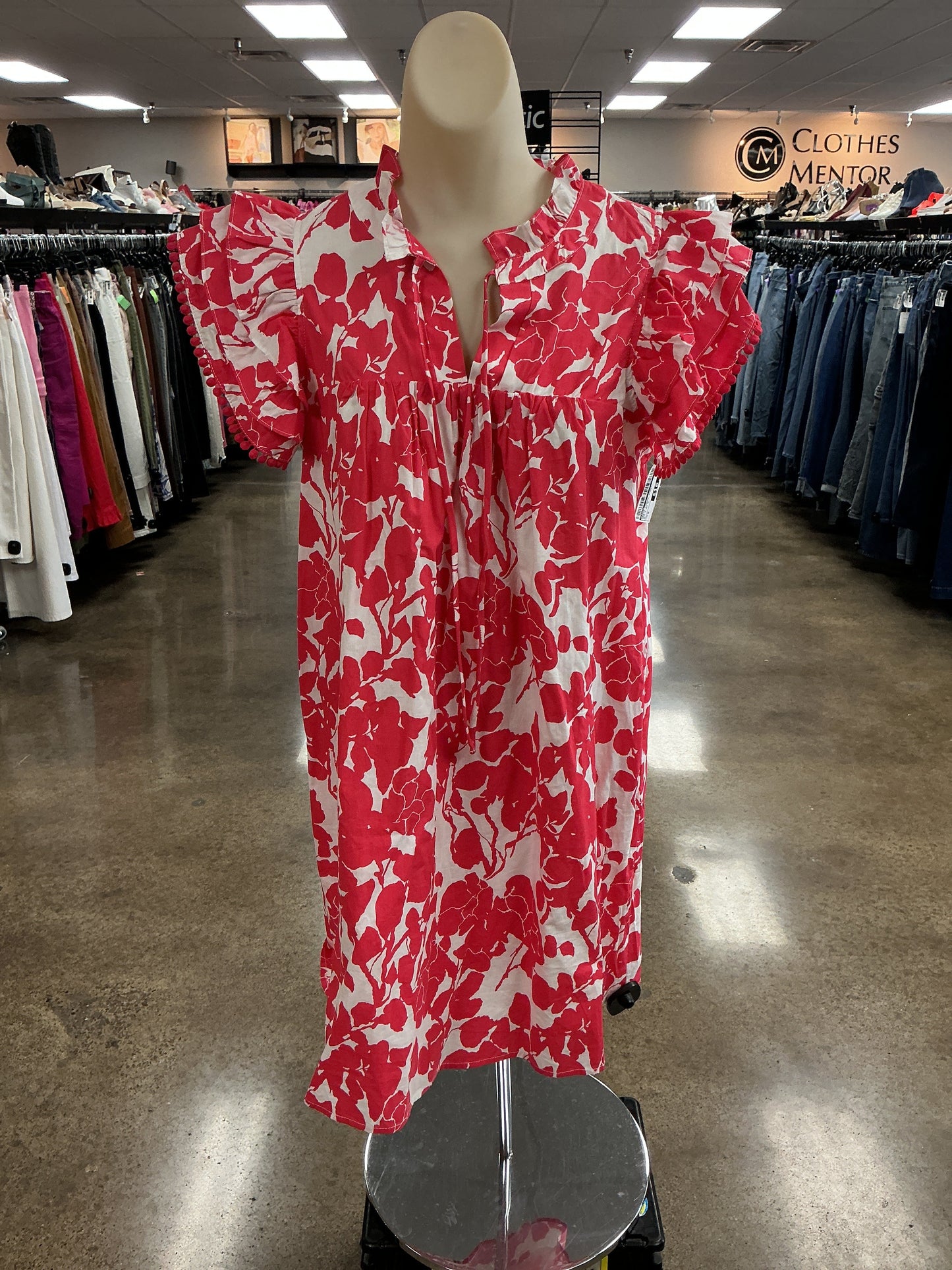 Dress Casual Short By Pinch In Red & White, Size:M