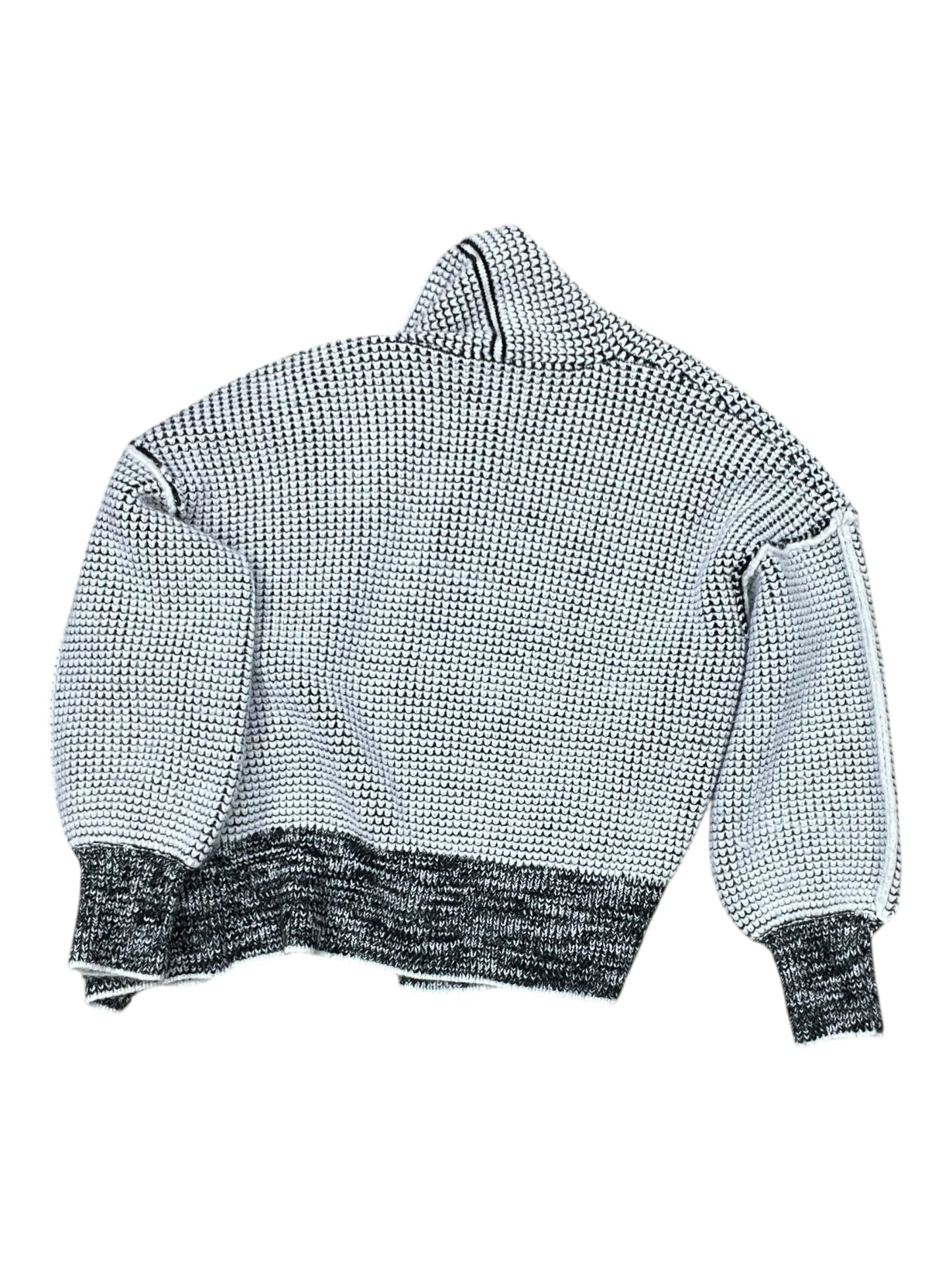 Sweater Cardigan By Clothes Mentor In Black & Grey, Size:S